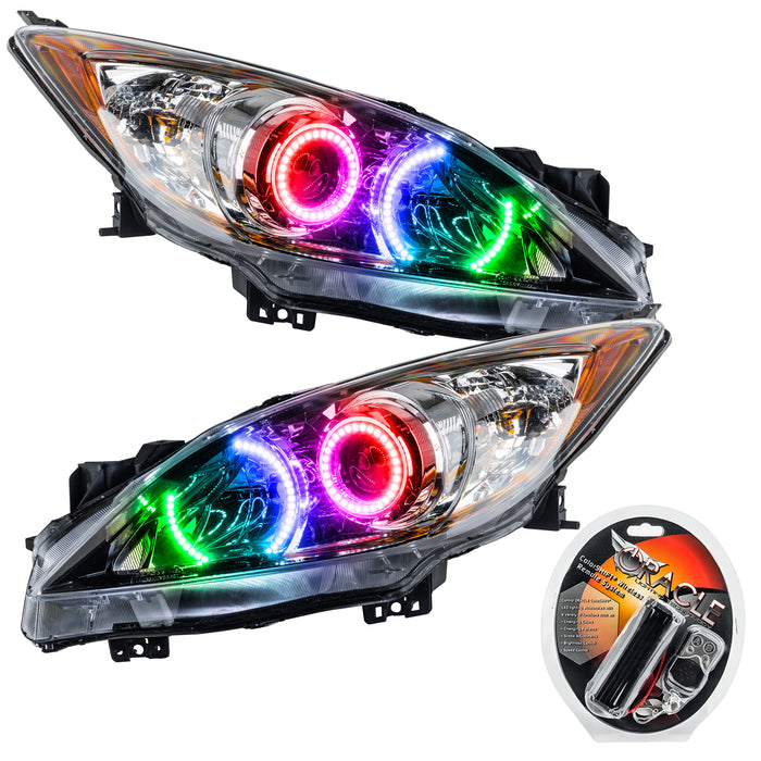 2010-2013 Mazda 3 Pre-Assembled Headlights - Halogen with RF Controller.
