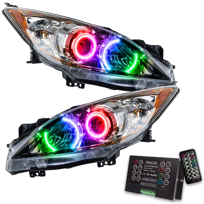 2010-2013 Mazda 3 Pre-Assembled Headlights - Halogen with 2.0 Controller.