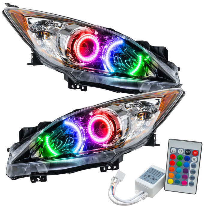 2010-2013 Mazda 3 Pre-Assembled Headlights - Halogen with Simple Controller.