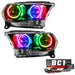 2011-2013 Dodge Durango Pre-Assembled Halo Headlights Non-HID - Black Housing with BC1 Controller.