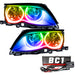 2002-2005 BMW 3 Series Pre-Assembled Halo Headlights - Black Housing with BC1 Controller.