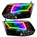 RAM 1500 Sport headlights with rainbow headlights.