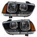 2011-2014 Dodge Charger Pre-Assembled Halo Headlights - Non HID - Black Housing