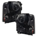 Rear view of 2005 Ford Excursion Pre-Assembled Halo Headlights - Black Housing