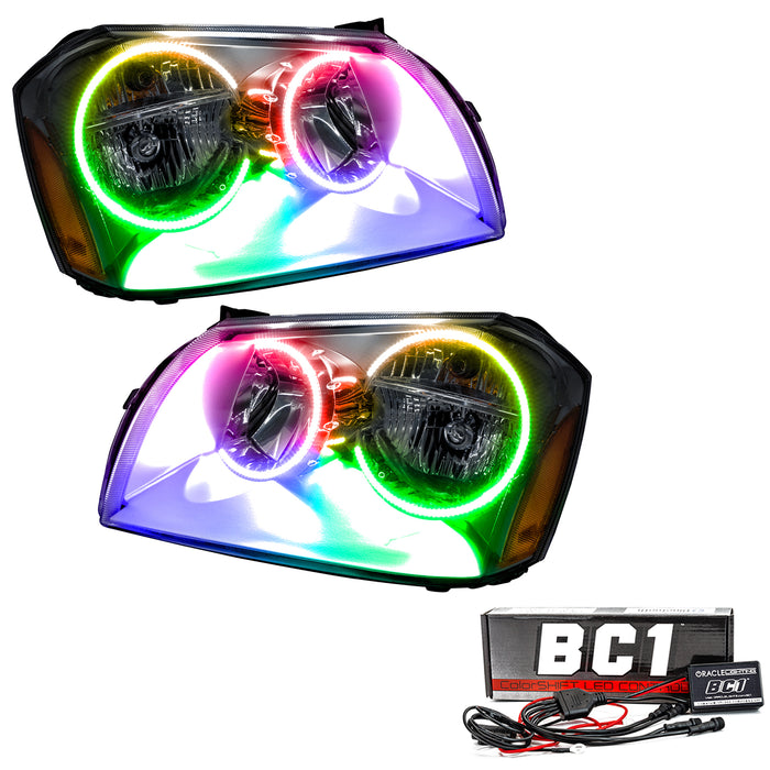 2005-2007 Dodge Magnum Pre-Assembled Halo Headlights - Chrome Housing with BC1 Controller.