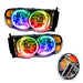 2002-2005 Dodge Ram Pre-Assembled Halo Headlights with RF Controller.