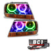 1999-2004 Jeep Grand Cherokee Pre-Assembled Halo Headlights-Black Housing with BC1 Controller.