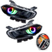 2013-2016 Dodge Dart Pre-Assembled Halo Headlights - Black Housing (Halogen Style) with RF Controller.