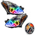 2010-2012 Nissan Altima Coupe Pre-Assembled Halo Headlights with RF Controller.