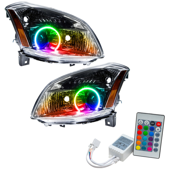 2007-2008 Nissan Maxima Pre-Assembled Halo Headlights with Simple Controller.