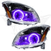 2007-2008 Nissan Maxima Pre-Assembled Halo Headlights with purple LED halo rings.