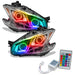 2009-2014 Nissan Maxima Pre-Assembled Halo Headlights-Non HID-CHROME Housing with Simple Controller.