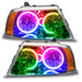 2003-2006 Lincoln Navigator Pre-Assembled Headlights with ColorSHIFT LED halo rings.