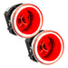 2011-2013 Dodge Durango Pre-Assembled Halo Fog Lights with red LED halo rings.