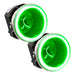 2011-2013 Dodge Durango Pre-Assembled Halo Fog Lights with green LED halo rings.