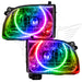 2001-2004 Toyota Tacoma Pre-Assembled Halo Headlights with RGB LED halo rings.