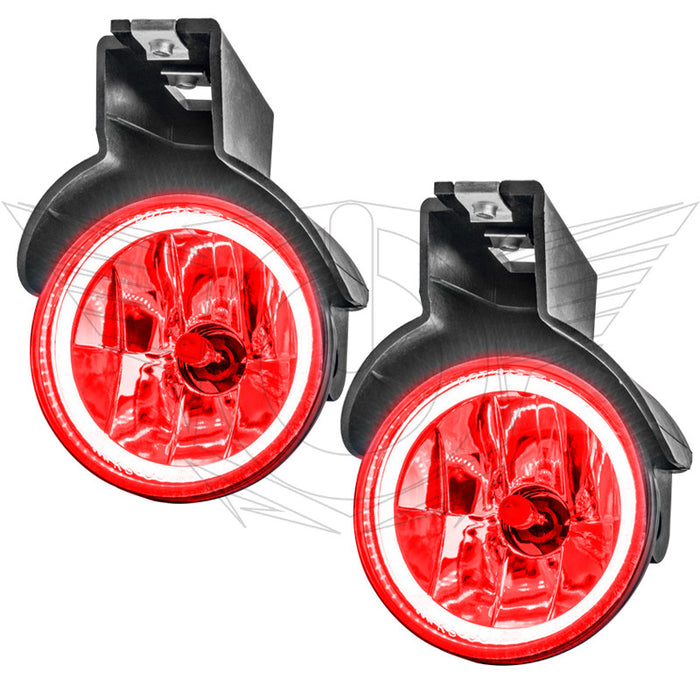 1997-2000 Dodge Durango Pre-Assembled Fog Lights with red LED halo rings.