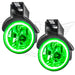 1997-2000 Dodge Durango Pre-Assembled Fog Lights with green LED halo rings.