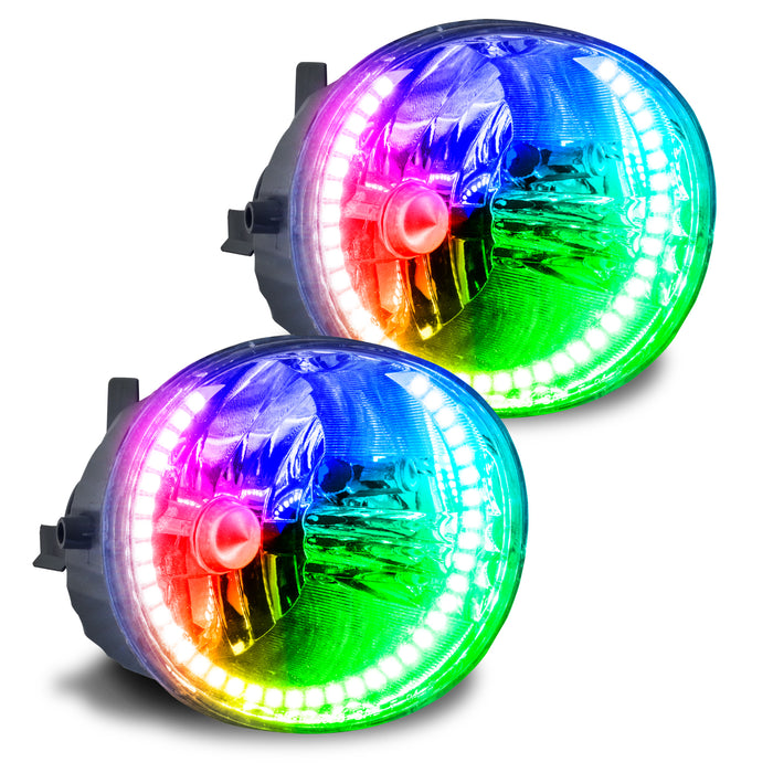 2006-2009 Toyota 4-Runner Pre-Assembled Halo Fog Lights with rainbow halo rings