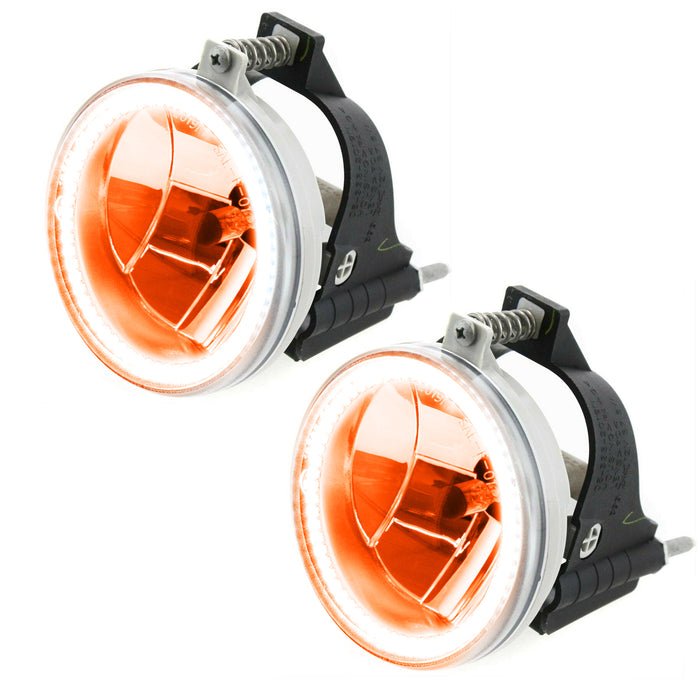 2003-2005 Dodge Neon Pre-Assembled Halo Fog Lights with amber halos.