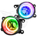 2005-2017 Nissan Frontier Pre-Assembled Halo Fog Lights - (Chrome Bumper) with rainbow halo rings.