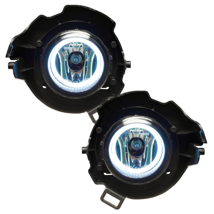 2008-2014 Nissan Armada Pre-Assembled Halo Fog Lights with white halos.