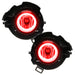 2008-2014 Nissan Armada Pre-Assembled Halo Fog Lights with red halos.