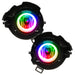 2008-2014 Nissan Armada Pre-Assembled Halo Fog Lights with rainbow halos.
