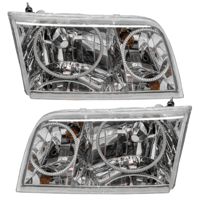 ORACLE Lighting 1998-2011 Ford Crown Victoria Pre-assembled Halo Headlights - Halogen - Chrome Housing