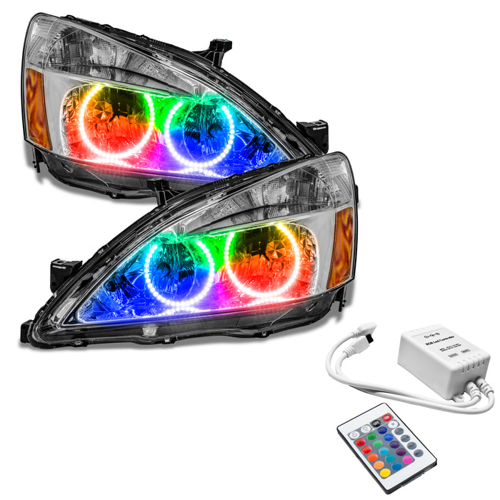 2003-2007 Honda Accord Coupe/Sedan Pre-Assembled Halo Headlights with Simple Controller.