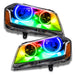 2008-2014 Dodge Avenger SE/SXT Pre-Assembled Halo Headlights with ColorSHIFT LED halo rings.