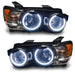 2012-2015 Chevrolet Sonic Pre-Assembled Halo Headlights with white LED halo rings.
