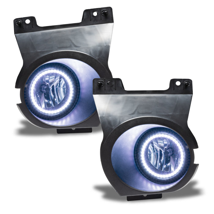 2011-2014 Ford F-150 Pre-Assembled Halo Fog Lights with white LED halo rings.