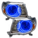 2005-2011 Toyota Tacoma Pre-Assembled Halo Headlights with blue LED halo rings.