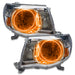 2005-2011 Toyota Tacoma Pre-Assembled Halo Headlights with amber LED halo rings.