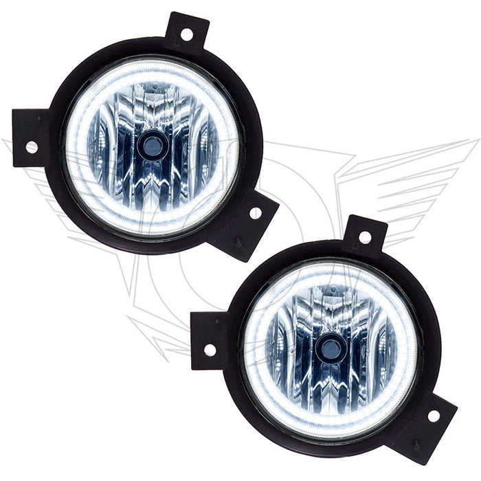2001-2003 Ford Ranger Pre-Assembled Halo Fog Lights with white LED halo rings.