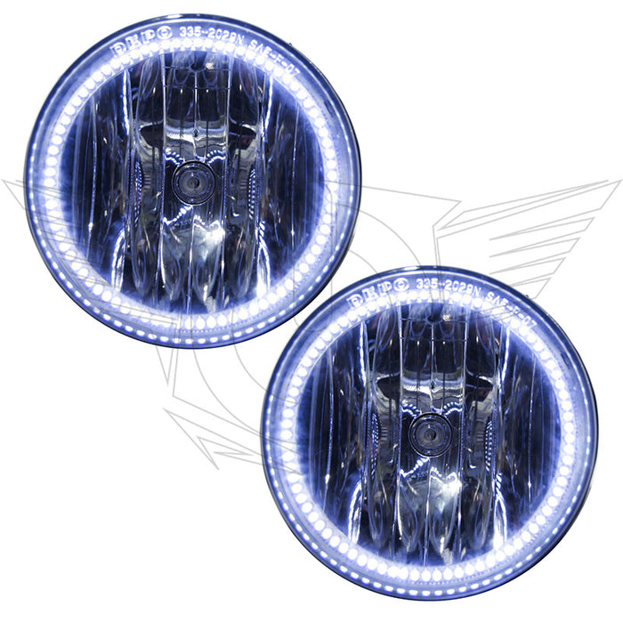 2014-2015 GMC Sierra 1500 Pre-Assembled Fog Lights with white LED halo rings.