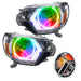 2012-2015 Toyota Tacoma Pre-Assembled Halo Headlights - Chrome with RF Controller.