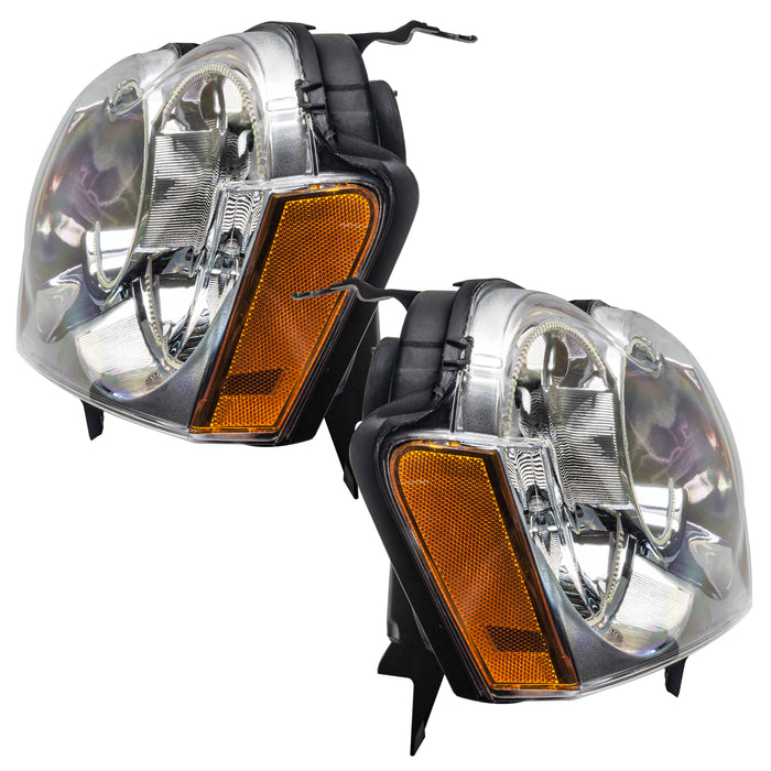 Side view of 2005-2007 Jeep Grand Cherokee Pre-Assembled Headlights - Non HID - Chrome