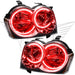 2005-2007 Jeep Grand Cherokee Pre-Assembled Headlights - Non HID - Chrome with red LED halo rings.