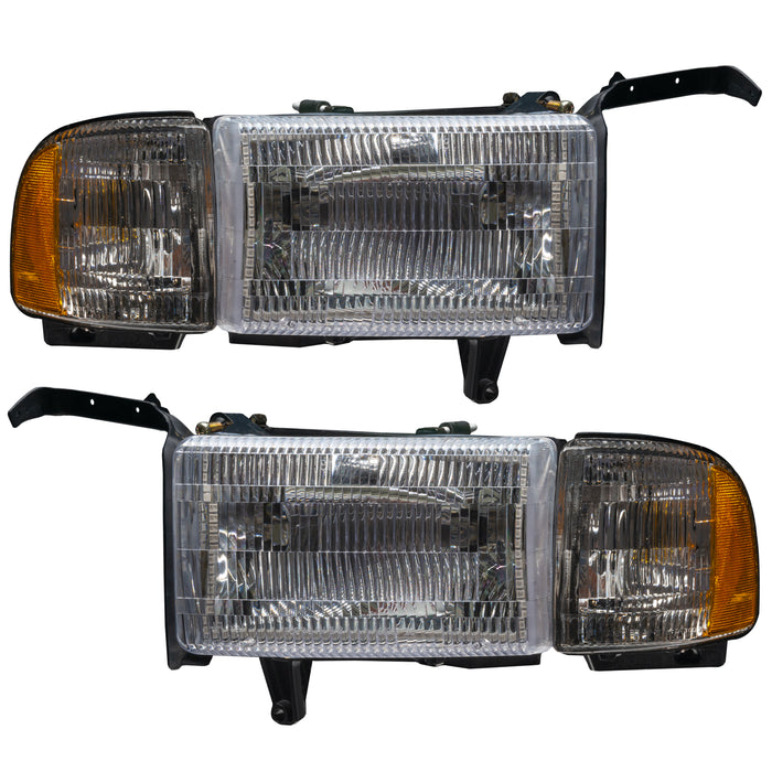 thumbnail image 2 of Astorch99 Headlight Assembly Set For 1994-2002 Dodge Ram 1500 2500 3500 – Black Housing, Clear Lens 2 of 6