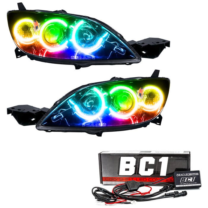 2004-2009 Mazda 3 Pre-Assembled Halo Headlights with BC1 Controller