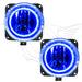 2002 Lincoln LS Pre-Assembled Fog Lights with blue LED halo rings.
