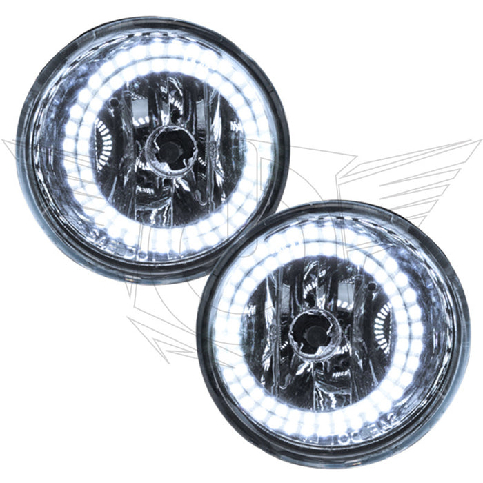 2004-2007 Nissan Armada Pre-Assembled Fog Lights with white LED halo rings.