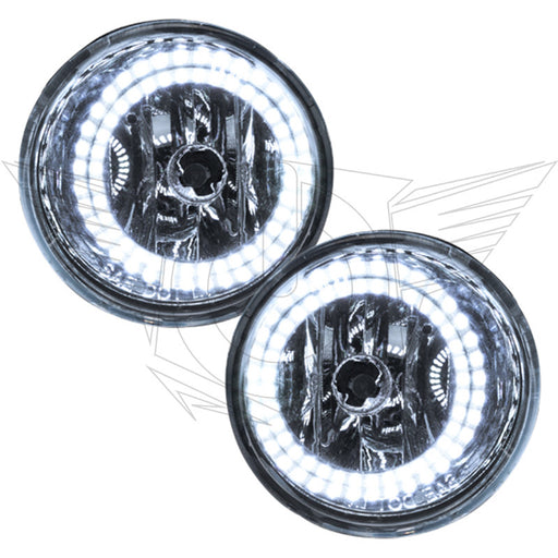 2004-2015 Nissan Titan Pre-Assembled Fog Lights with white LED halo rings.