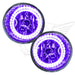 2004-2015 Nissan Titan Pre-Assembled Fog Lights with purple LED halo rings.