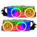 1991-1996 Chevrolet Caprice Pre-Assembled Halo Headlights with ColorSHIFT LED halo rings.