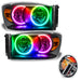 2007-2008 Dodge Ram Pre-Assembled Halo Headlights - Black with RF Controller.