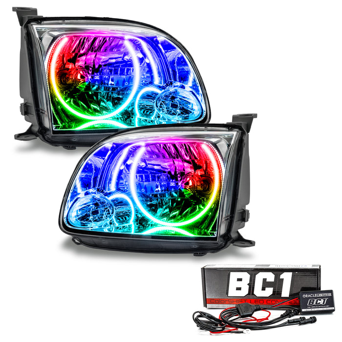 2005-2006 Toyota Tundra Regular/Accessible Cab Pre-Assembled LED Halo Headlights with BC1 Controller.