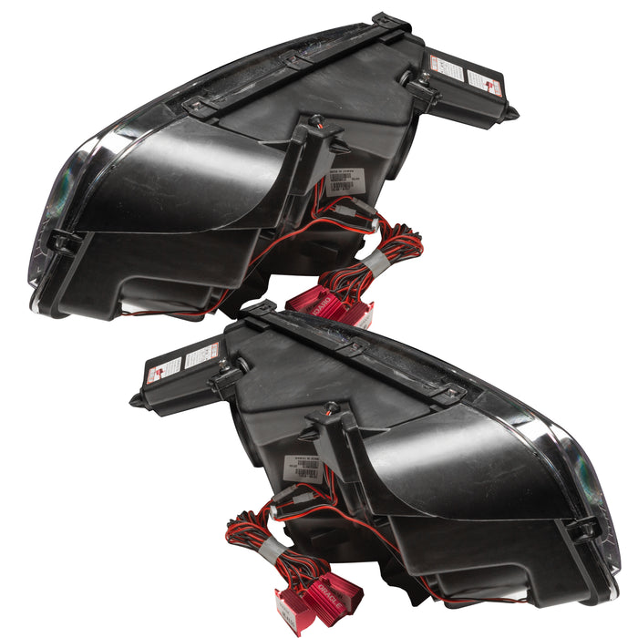 Rear view of 2005-2010 Dodge Charger Pre-Assembled Headlights - Non HID - Triple Halo